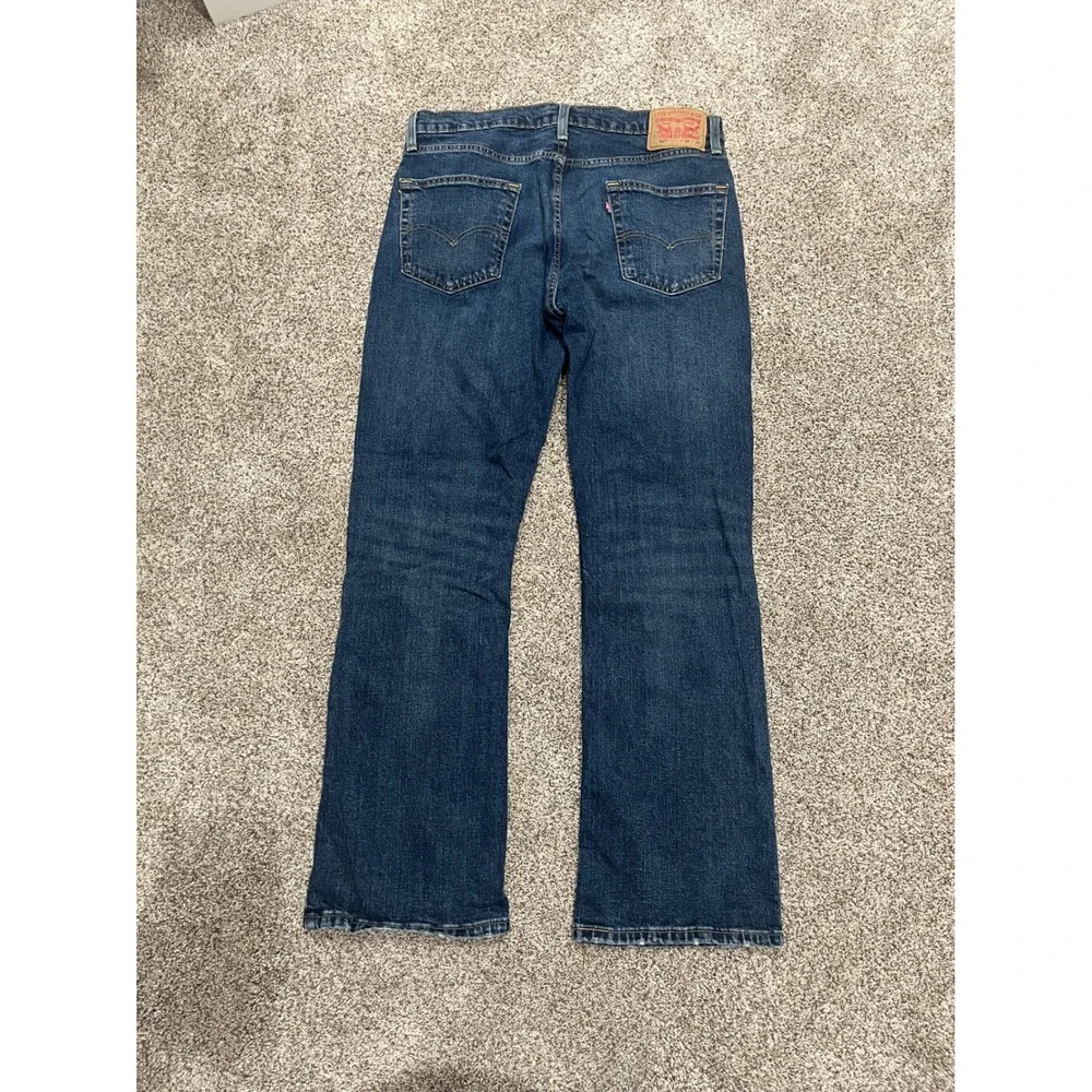 Levis 527 Slim Bootcut Jeans Mens 34x31 Dark Wash Denim Blue 05527-0534